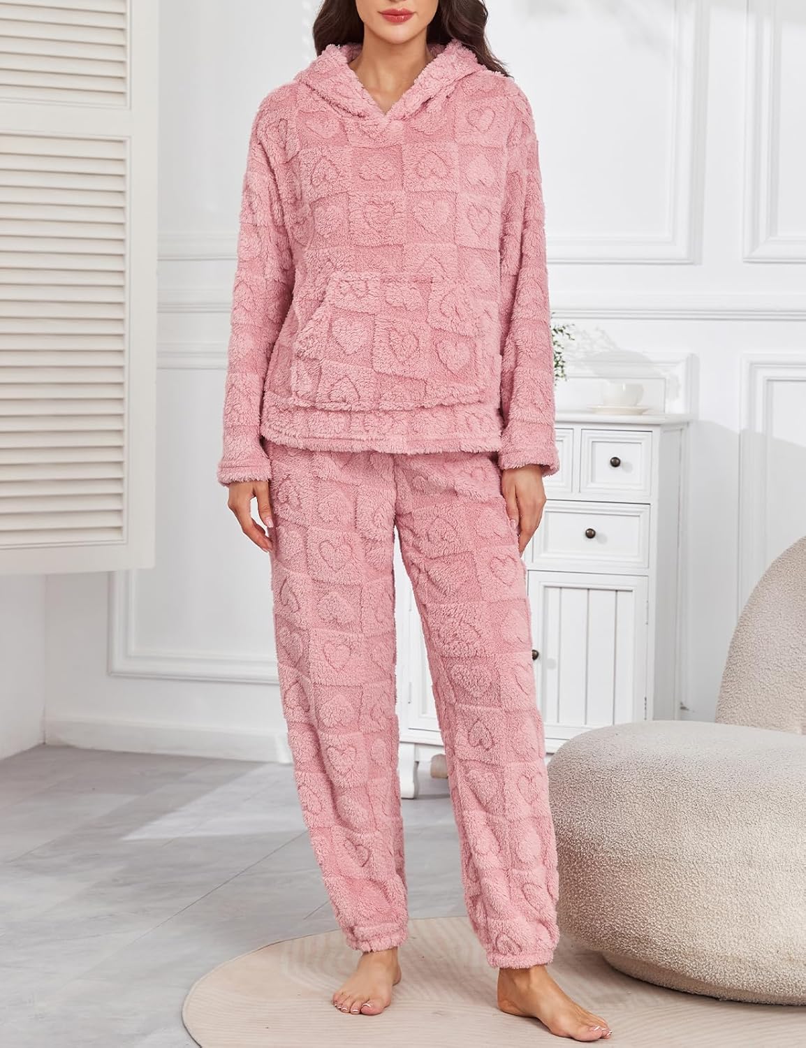 Cozy Flannel Hooded Pajama Set