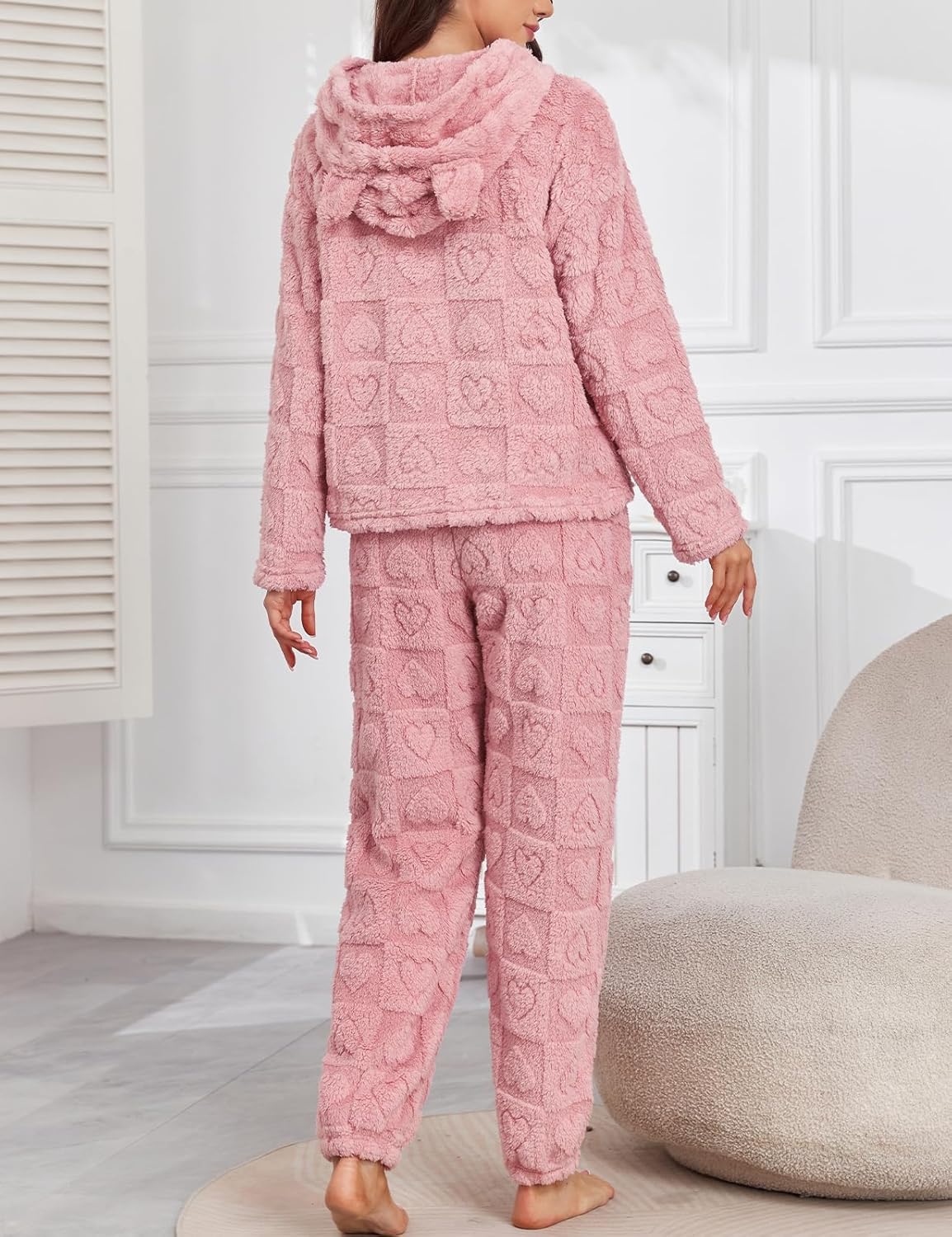 Cozy Flannel Hooded Pajama Set