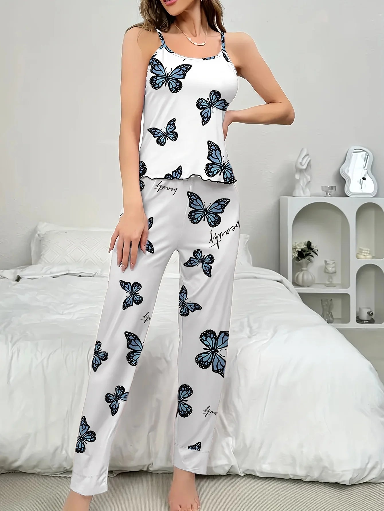 Blue Butterfly Night Comfort Set